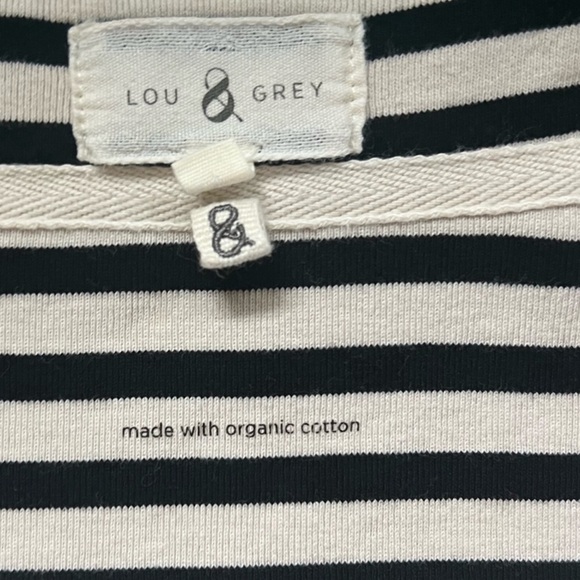 Lou and Grey Striped Black and White Button Up Dress - Picture 4 of 4